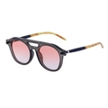 Occhiali da sole aviator steampunk con lenti sfumate rosa e aste tartarugate - Grigio Rosa (C6)