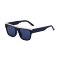 Modische Cateye-Sonnenbrille mit schwarzem Rahmen und eleganter goldener Metallleiste - C1 Schwarz Gold Vollgrau
