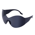 Futuristische Y2K oversized randloze sportzonnebril met donkergrijze vizierlens - Zwart Grijs (C1)