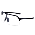 Lunettes de soleil de sport pour cyclisme avec grand cadre noir mat et verre clair - Noir Mat Transparent Anti-lumière Bleue (C5)
