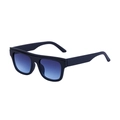 Moderne Cat-Eye-Sonnenbrille mit schwarzem Rahmen und blauem Farbverlauf - C3 Mattes Schwarz Rahmen Grau Blaue Gläser