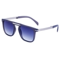 Occhiali da sole pieghevoli quadrati con montatura blu e lenti blu sfumate - Grigio Trasparente Sabbia Tutto Grigio (C10)