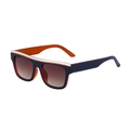 Square Flat-Top-Sonnenbrille mit Golddekor und zweifarbigem Gestell in Bernstein - C4 Braun Gold Rahmen Braune Verlaufgläser