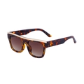 Fashionable tortoise shell cat eye sunglasses with gold metal trim and brown gradient lenses - C5 Tortoise Gold Frame Gradient Brown Lens
