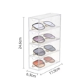 Stackable 4-tier acrylic organizer drawer for sunglasses and lipstick storage - Multi-Layer Glasses Storage Box / Clear