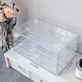 Clear 18-compartment acrylic drawer box for beads and jewelry storage with slim design - Multi-Grid Beading Storage Box / Clear