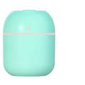 Tragbarer USB Mini-Luftbefeuchter in Minzgrün und Rosa mit Kapselform Design - Grüner Wassertropfen