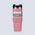 30oz pink vacuum insulated travel mug with a black rotating lid and 890ml capacity - 30oz / Pink