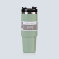 Insulated 30oz mint green stainless steel tumbler with straw and swivel lid - 30oz / Fruit Green
