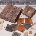 Natürliche Birkenrinde Quadrate mit Hanfseil für DIY rustikale Basteldekoration - 5x5cm