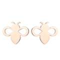 Minimalist rose gold honey bee stud earrings with a polished finish for daily wear - Bee (Rose Gold)
