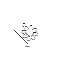 Pendentif marguerite rétro français de 10mm en acier inoxydable pour bijoux DIY - 5744217523676 / Fleur Creuse (437 Couleur Acier) / 5 Pcs/Paquet