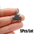 Schwarzer matter Pegasus-Metallanhänger für DIY-Schmuck in kleiner Größe - Schwarz