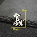 Hollow giraffe stainless steel charm for jewelry making with size dimensions 20mm by 15mm - 5 Pieces / Giraffe-Steel