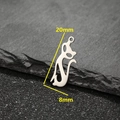Minimalist cat-shaped stainless steel pendant with dimensions of 20mm by 8mm for DIY jewelry - Sitting Cat Shape (486) / Steel