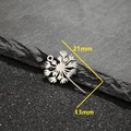 Ciondolo a dente di leone in acciaio inossidabile lucido, 21mm x 13mm per gioielli fai-da-te - Color Acciaio