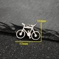 Minimalist 18k gold plated bicycle pendant for DIY jewelry making, size 17mm by 11mm - Bicycle Style (543) / 5 Pieces / Steel