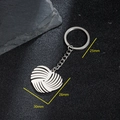 Polished stainless steel heart keychain with geometric rotating texture and ring - Textured Swirl Heart Style (145)