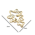Colgante rostro abstracto minimalista de acero inoxidable dorado de 25 mm por 19 mm - Cara Abstracta (436 Dorado)