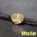 Ciondolo a cuore dorato con trama a spirale per gioielli fai da te set da 5 pezzi - Stile Cuore a Spirale (595金色)
