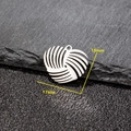 Ciondolo a cuore a spirale in acciaio inossidabile argento, 17 mm per 15 mm - Stile Cuore a Spirale (595钢色)