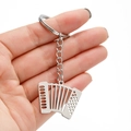 Portachiavi fisarmonica in acciaio inossidabile, accessorio borsa minimalista per musica - Stile Fisarmonica (063)