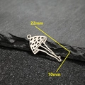 Ciondolo a fungo in argento lucido 22mm x 10mm per accessori per creazione di gioielli - Stile Fungo Antropomorfo (545钢色)