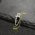 Pendentif carotte minimaliste en acier inoxydable découpé, dimensions 17mm sur 8mm - Carotte (546) / 5 Pièces / Acier