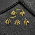 5er-Set goldene Monstera-Blatt-Anhänger aus Edelstahl für DIY-Schmuckherstellung 19 mm - Fensterblatt (613) / 613 Gold