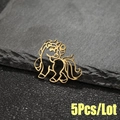 Lot de 5 pendentifs licorne découpés en acier inoxydable doré pour création bijoux - 5744217523696 / Poney de Dessin Animé (457 Or) / 5 Pcs/Paquet
