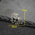 Pendentif licorne évidé en acier inoxydable argenté pour bijoux DIY, 17mm x 20mm - 5744217523697 / Poney de Dessin Animé (457 Couleur Acier) / 5 Pcs/Paquet