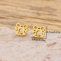 Sweet minimalist gold bell earrings with bow decoration for women, vintage style - Bow Bell Style (879) / Gold