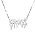 Collier pendentif CROSS argenté gothique avec design goutte d'eau pour mode hip hop - Styles Cross / Argent