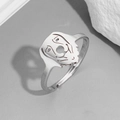 Bague ajustable en acier inoxydable avec motif découpé de chien Golden Retriever - Golden Retriever Acier (Chien 3)