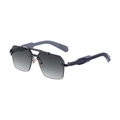 Gafas de sol de piloto sin montura con lentes degradadas grises y montura metálica - Gris