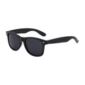 Men's square frame polarized sunglasses in black with silver rivet details on the front - Shiny Black Frame Grey Lens (C1)
