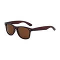 Classic square polarized sunglasses with dark wine red frames and brown lenses for men - Matte Transparent Brown Frame Brown Lens (C4)
