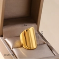 Polished gold multi-layer snake ring in stainless steel with 1.8cm inner diameter - Simple Smooth Surface Open Ring - Gold