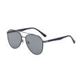 Klassieke gepolariseerde aviator zonnebril met donkergrijs metalen frame en grijze glazen - Meekleurend Grijs (C4)
