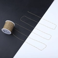 Detailansicht einer 18k vergoldeten Edelstahl-Kugelkette auf Spule für DIY-Schmuckbau - Gold Kleine Perlenkette (1m)