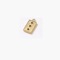 Rectangle 14K gold plated stainless steel pendant with three black stones and starburst engraving - Hammered Rectangle With Three Black Stones