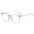 Translucent light grey square eyeglass frames with durable TR90 material for women - C2-1 Light Transparent Grey