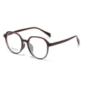 Retro square oversized glasses frames for men in a stylish brown gradient finish - Red to Grey Gradient (C10-1)
