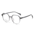 Classic square oversized optical glasses frame in transparent grey with modern retro design - Gradient Grey (C10)