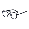 Polarized sunglasses for men featuring matte black frame and double bridge design - C3 Matte Black Frame Transparent Lens