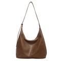 Borsa hobo grande in pelle PU marrone stile retrò per donna borsa da ufficio - Cachi