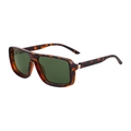 Polarized square tortoiseshell sunglasses with dark green lenses for a vintage fashion look - Tortoise Shell Frame Green Lens
