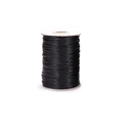 Rouleau de cordon ciré tressé noir sur bobine pour création de bijoux faits à la main - Noir (0.5mm/10m)