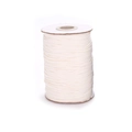 Rouleau de cordon ciré blanc cassé pour colliers DIY et bijoux faits à la main - Blanc (0.5mm/10m)