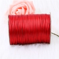 Cordon en cuir PU ciré rouge vif pour bijoux DIY et bracelets tressés - Rouge (1mm/10m)